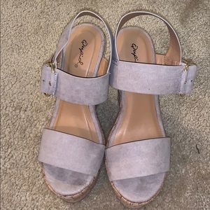 Taupe Wedge Sandal